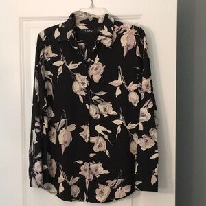 Black Floral Women's Top